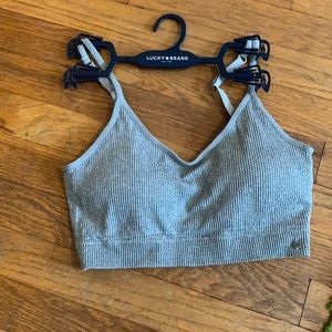Grey sports bra